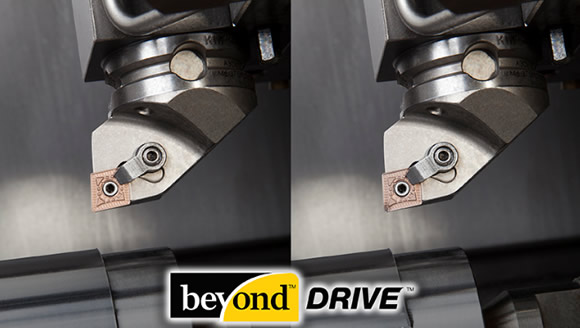 肯纳新型 Beyond Drive 更高的单位切削刃加工量，提高客户的竞争力