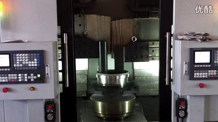 双进给数控立式车床ZL2-550制动鼓内孔加工 (1028播放)