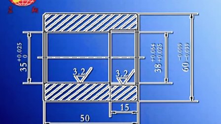 山东蓝翔技校展示孔类零件的加工（1） (535播放)