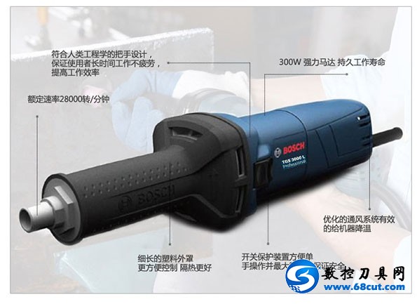 博世直磨机TGS3000L 大功率无极调速直式电磨 打磨抛光电动工具