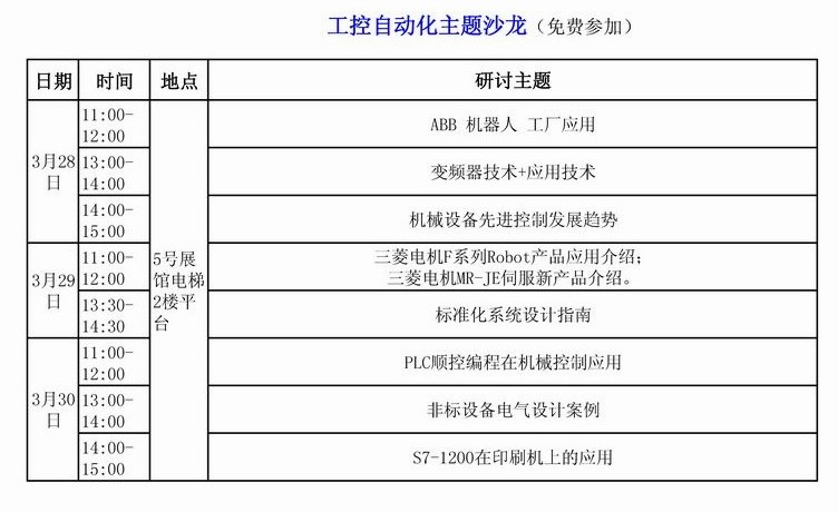 2013SIMM深圳机械展览会最新会议时间表