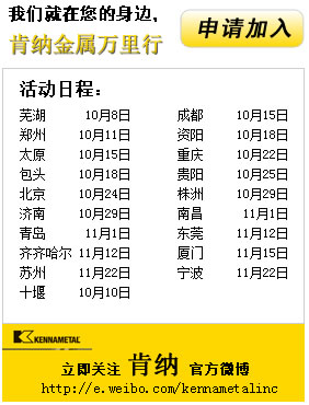 2013肯纳金属新产品路演 创新助力发展