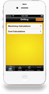 山特维克可乐满的 Drilling calculator（钻削计算器）应用程序