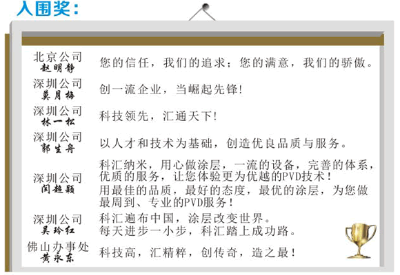 科汇公司品牌口号征集揭晓